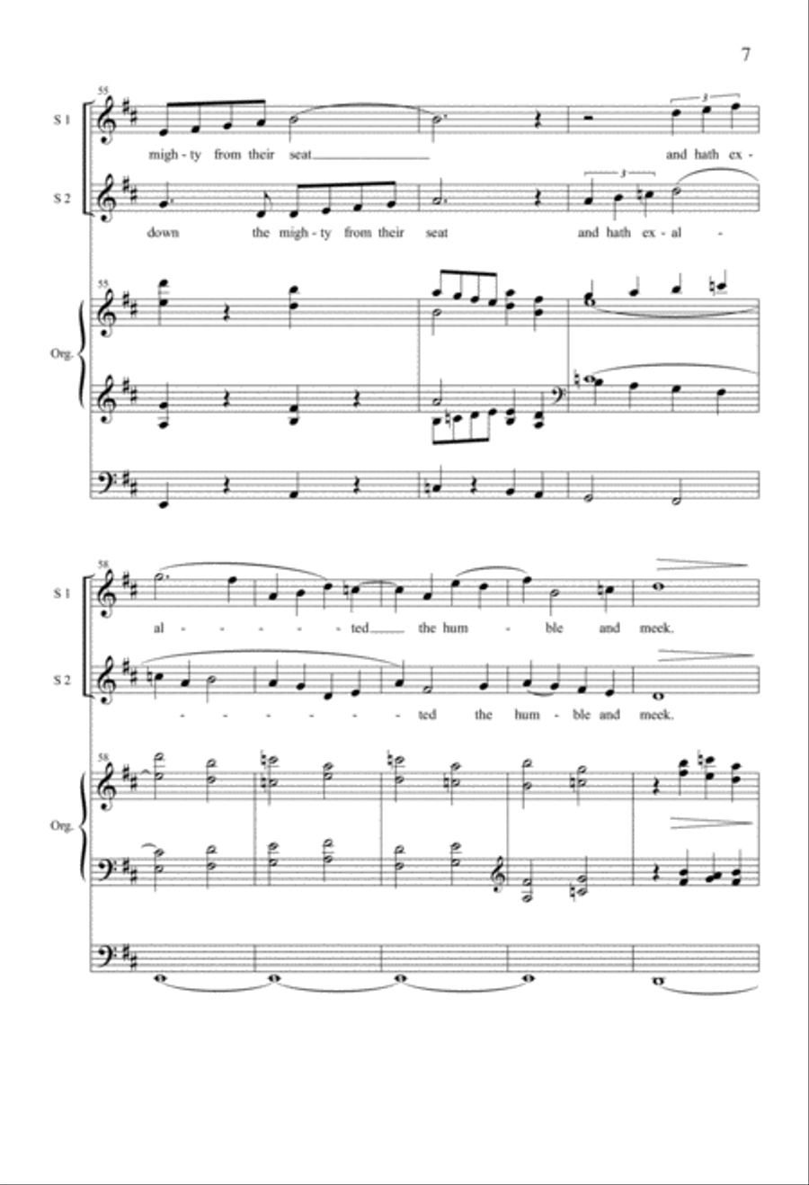 Magnificat and Nunc Dimittis in E SSA scores gallery preview page 6