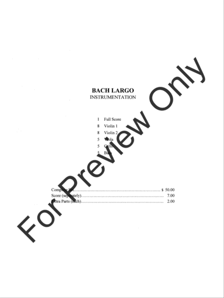 Bach Largo String Orchestra scores gallery preview page 9
