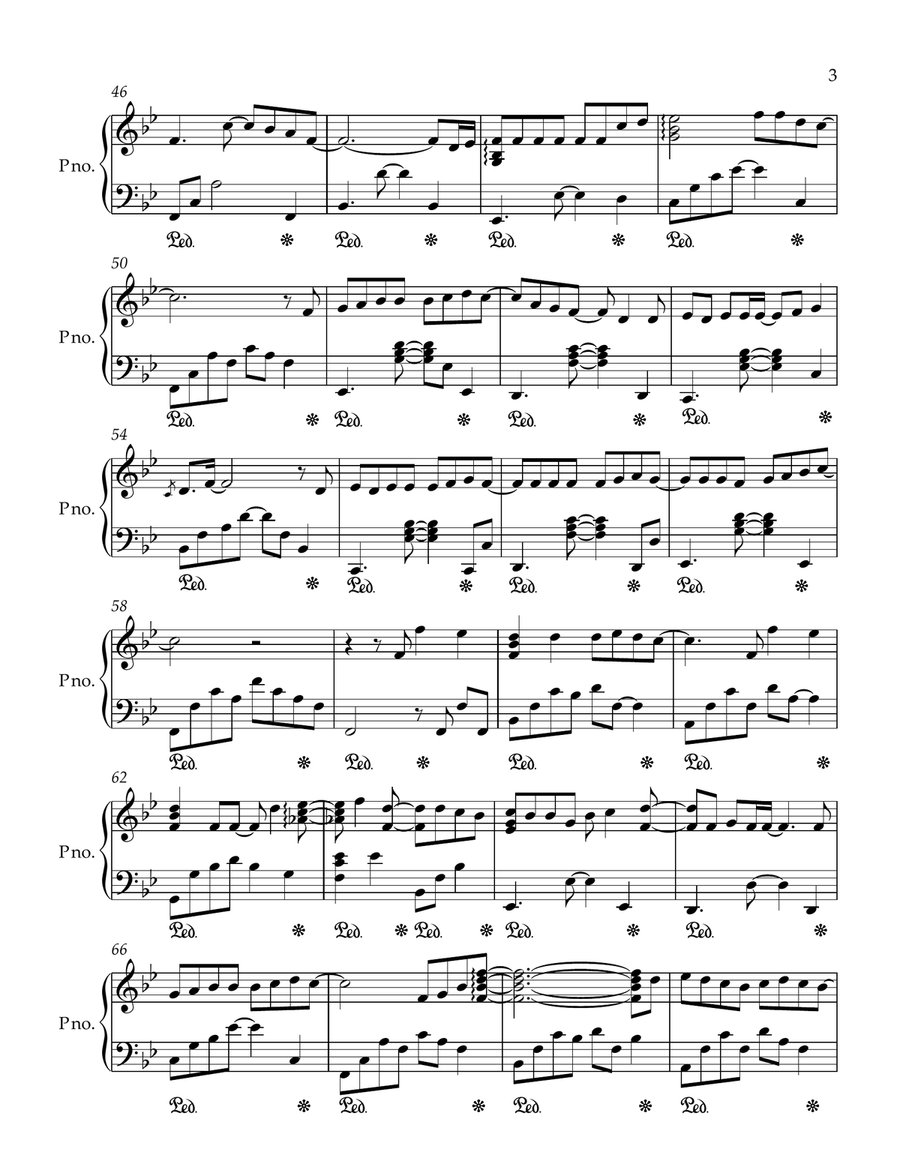 UWMA OST I Found You Piano Arrangement Piano, Vocal, Guitar scores gallery preview page 3