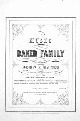 Music of the Baker Family. Moonlight Boat Glee