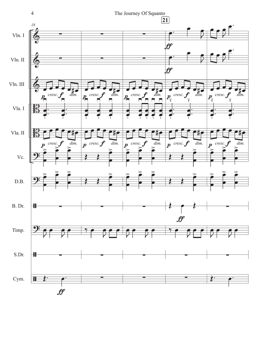 The Journey of Squanto - Score Only String Orchestra scores gallery preview page 4