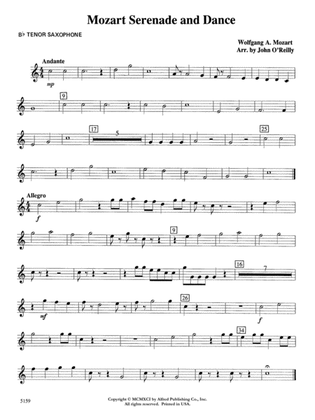 Mozart Serenade and Dance: B-flat Tenor Saxophone