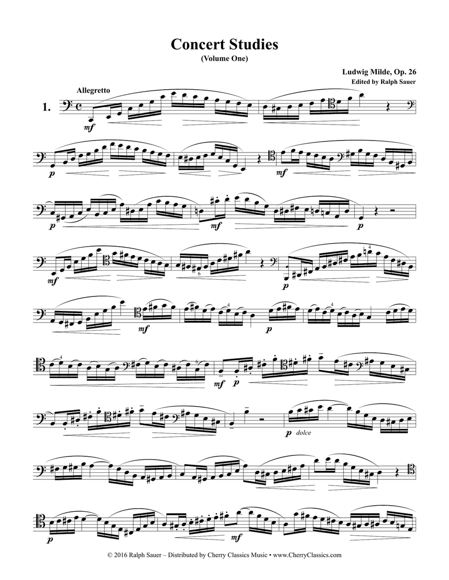 Milde Concert Studies for Trombone Volume 1 Trombone Solo scores gallery preview page 2