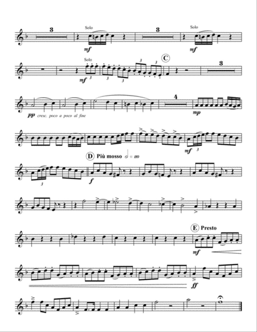 Barber of Seville Overture Brass Quintet scores gallery preview page 6