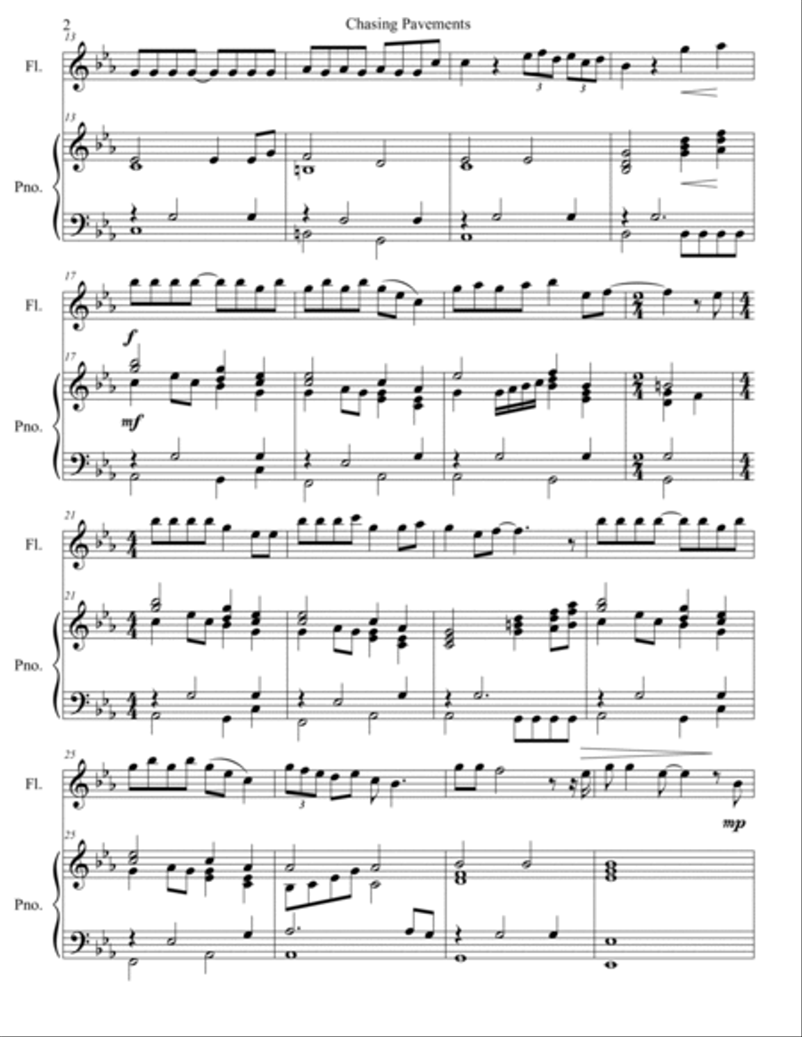 Chasing Pavements Chasing Pavements Flute Solo scores gallery preview page 3