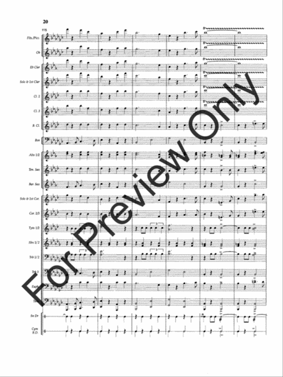 Slavic Farewell Concert Band scores gallery preview page 23