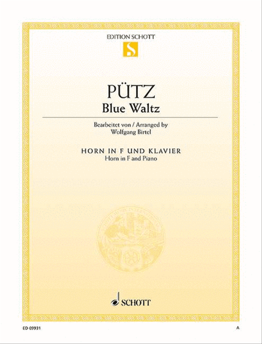 Blue Waltz Horn In F And Piano Piano Accompaniment scores gallery preview page 1