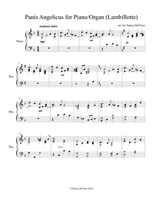 Panis Angelicus for Piano/Organ (Lambillotte)