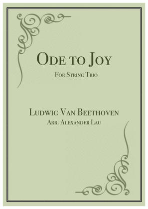 Book cover for Ode to Joy for String Trio