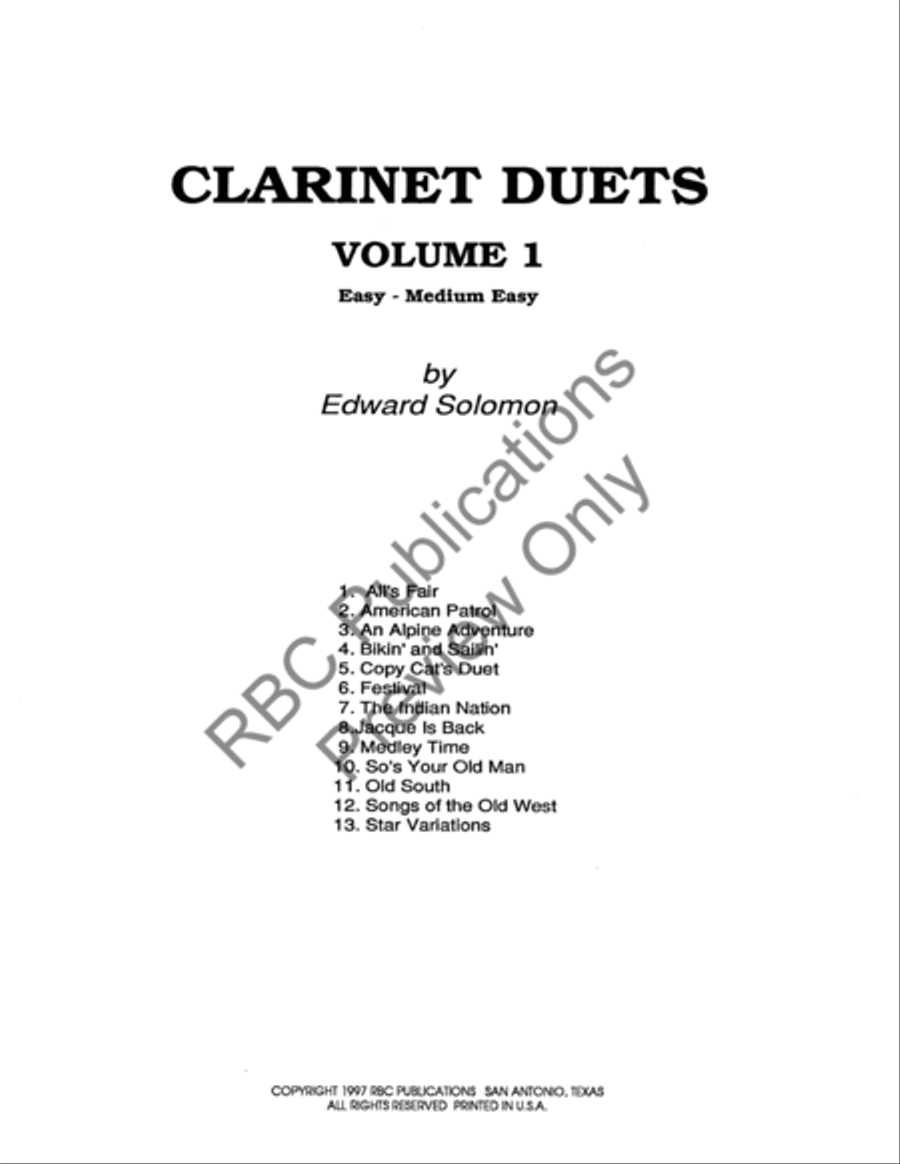 Clarinet Duets Vol 1 Choir scores gallery preview page 4