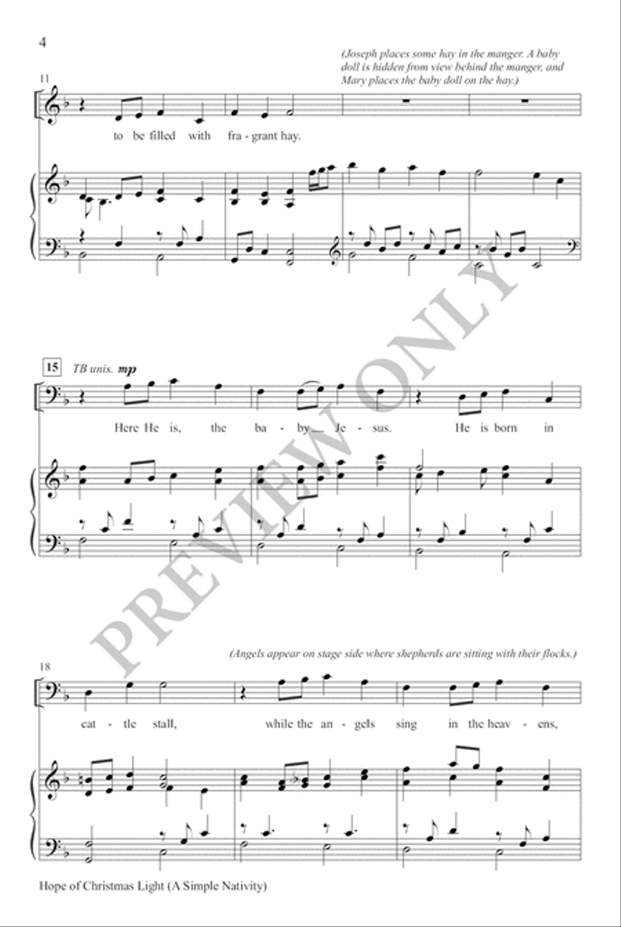 Hope of Christmas Light 4-Part scores gallery preview page 3
