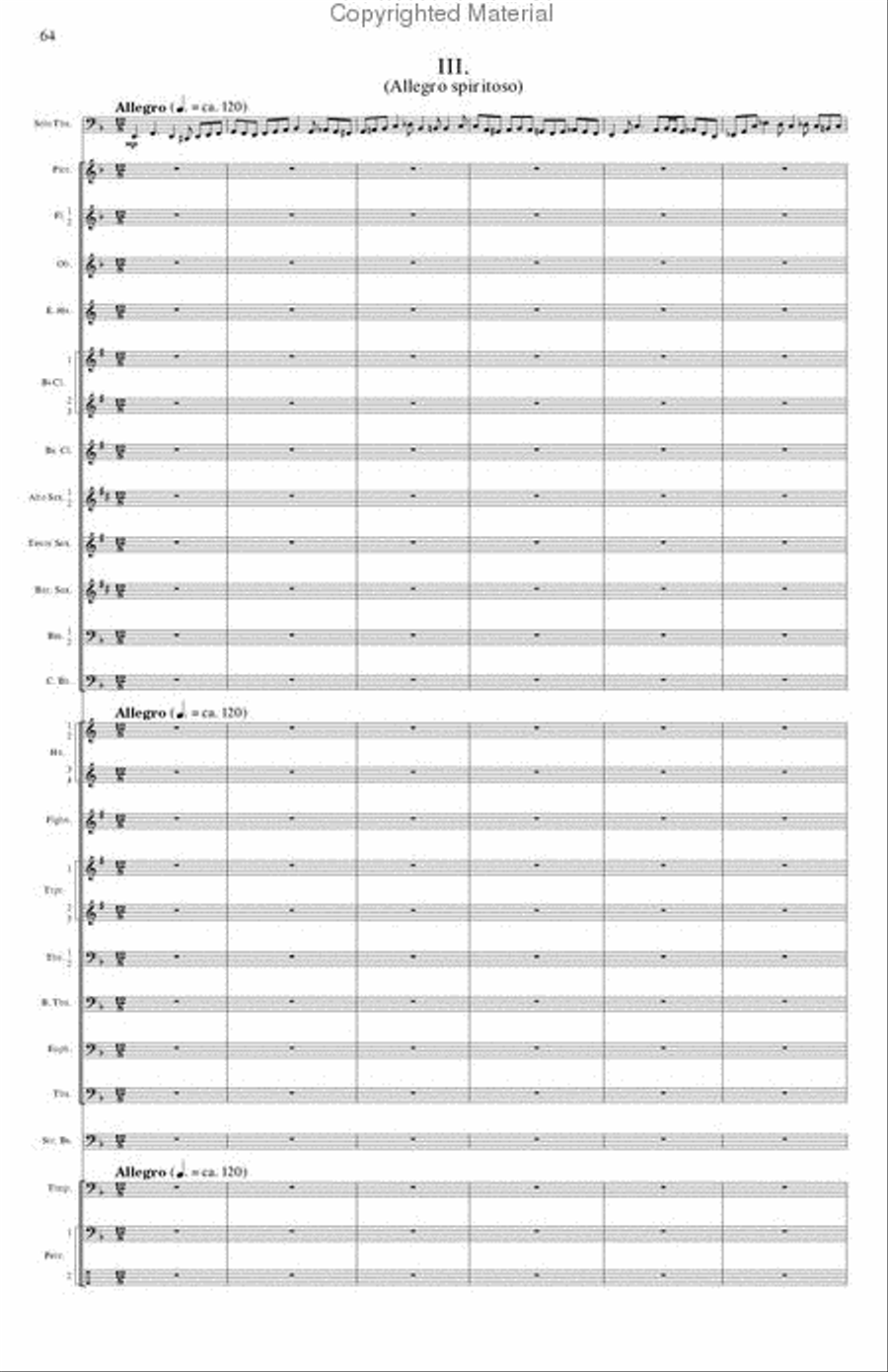 Concerto for Tuba and Wind Band Concert Band scores gallery preview page 11