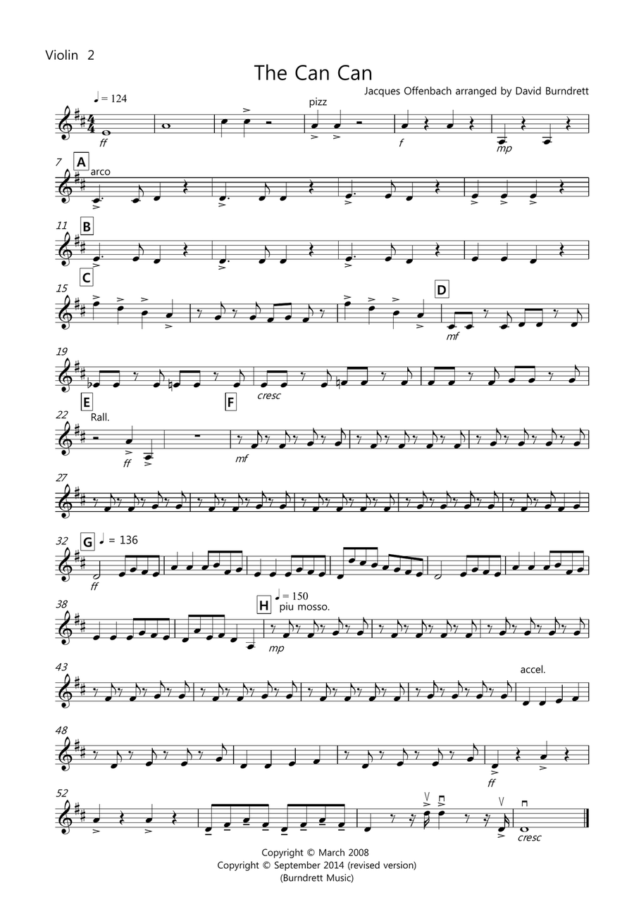 The Can Can for Beginner and Advanced String Orchestra String Orchestra scores gallery preview page 6