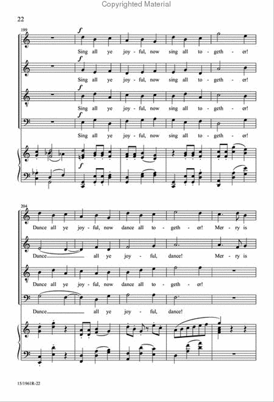 Sing All Ye Joyful 4-Part scores gallery preview page 21