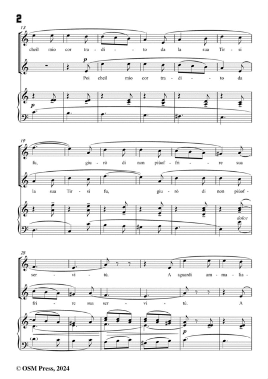 Donaudy-Amor S'apprende,from 36 Arie di Stile Antico,in A Major Voice scores gallery preview page 4