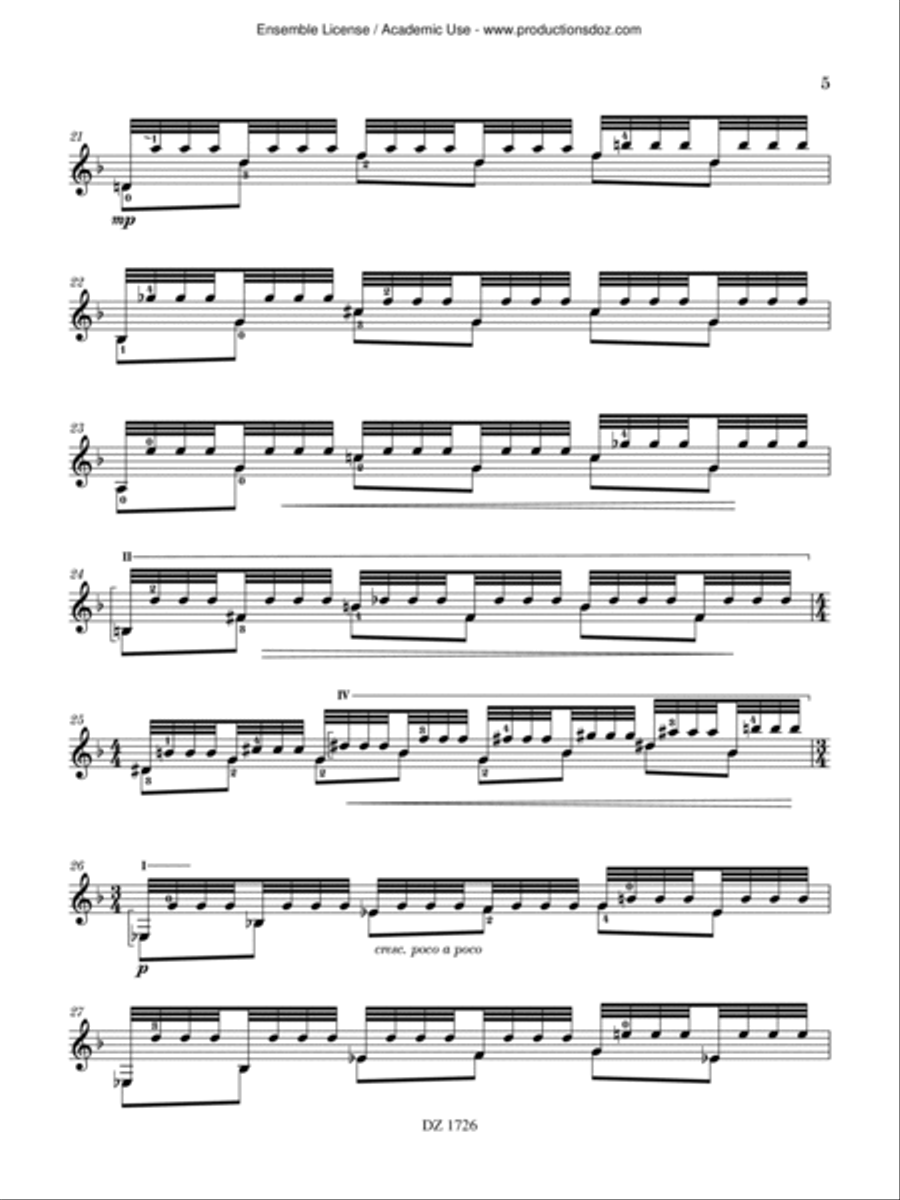 Seascapes Classical Guitar scores gallery preview page 6