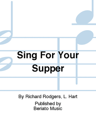 Book cover for Sing For Your Supper