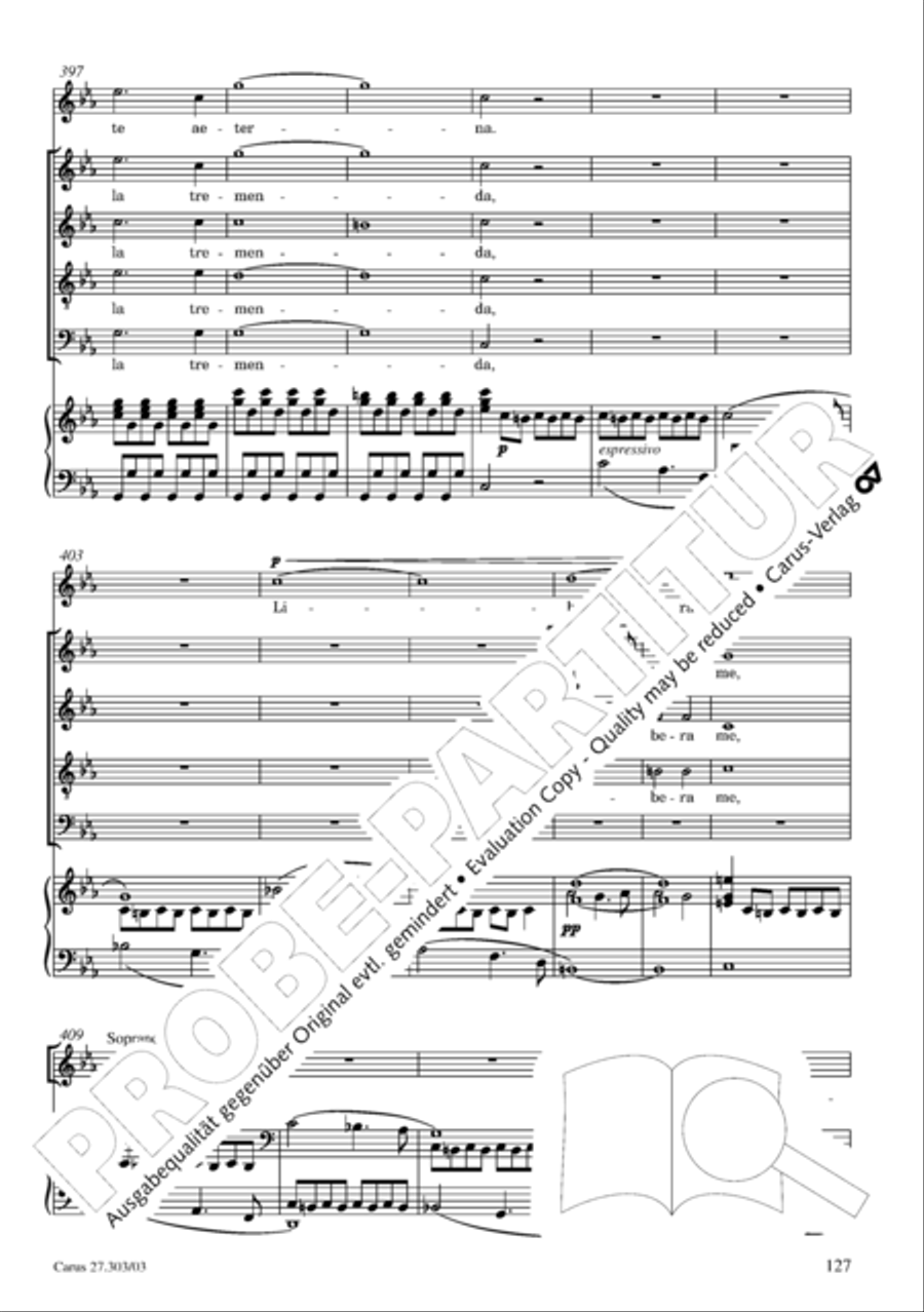Messa da Requiem 4-Part scores gallery preview page 128