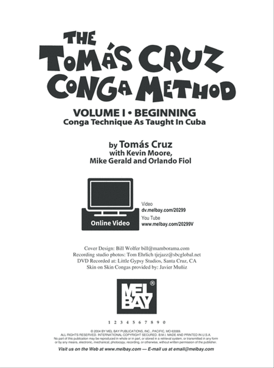 Tomas Cruz Conga Method Volume 1 - Beginning