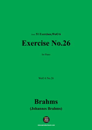 Book cover for Brahms-Exercise No.26,WoO 6 No.26,for Piano