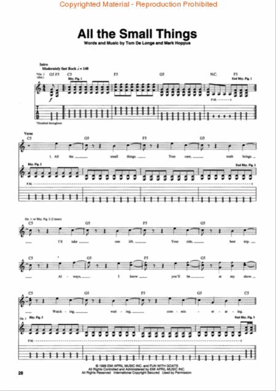 blink-182 – Greatest Hits Electric Guitar scores gallery preview page 3