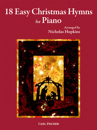 Book cover for 18 Easy Christmas Hymns for Piano