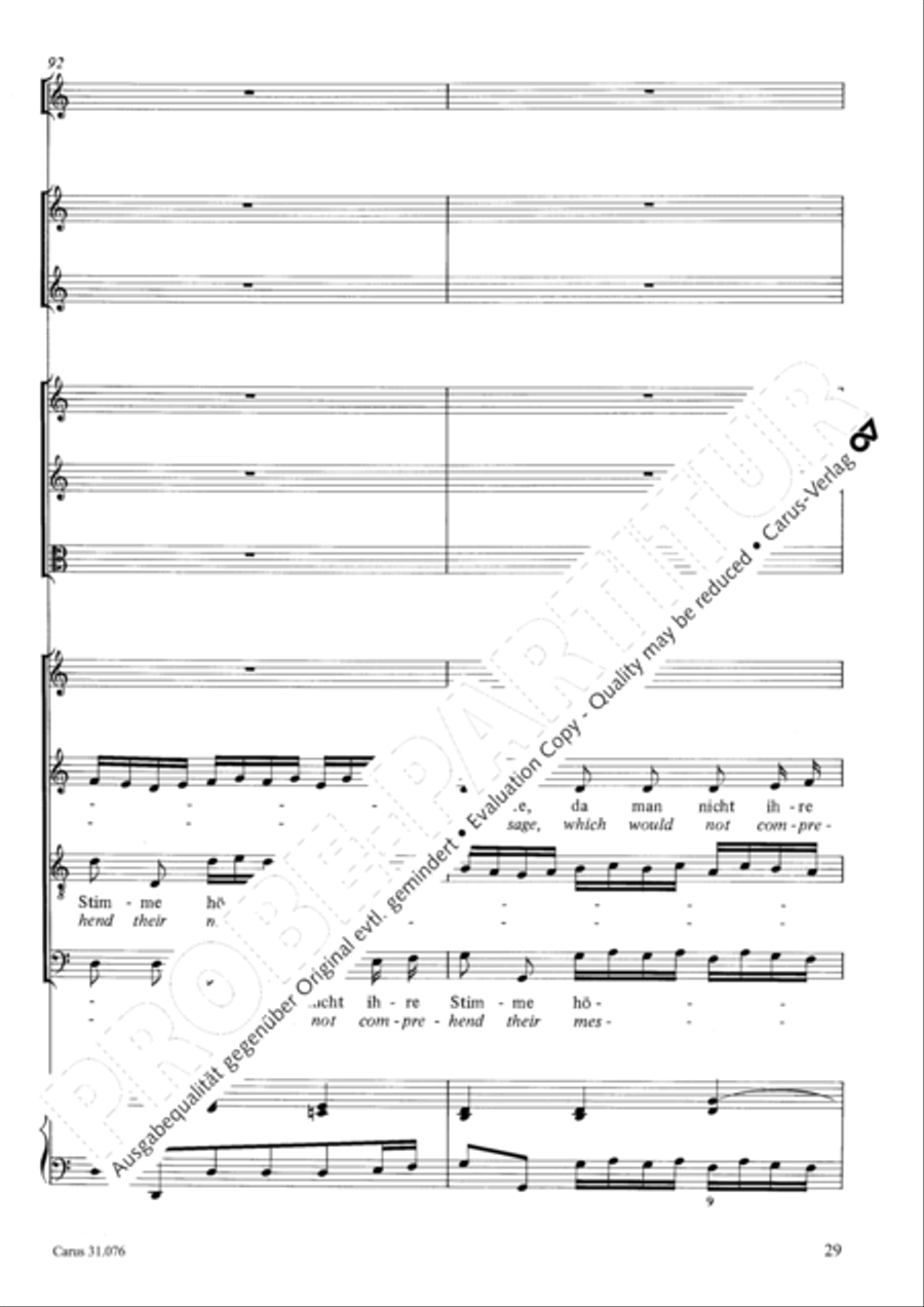 The heavens are telling the Father's glory (Die Himmel erzahlen die Ehre Gottes) 4-Part scores gallery preview page 30