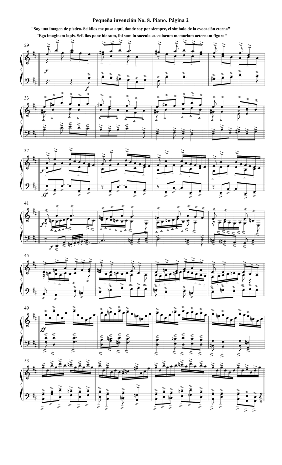 Pequeña invención No 8 Basada sobre el tema de 