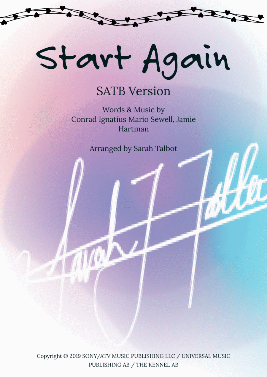 Start Again 4-Part scores gallery preview page 1