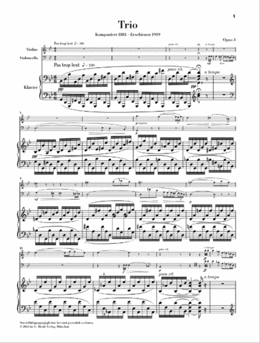 Piano Trio in G minor, Op. 3 Piano Trio scores gallery preview page 2