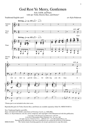God Rest Ye Merry, Gentlemen (Choral Score)