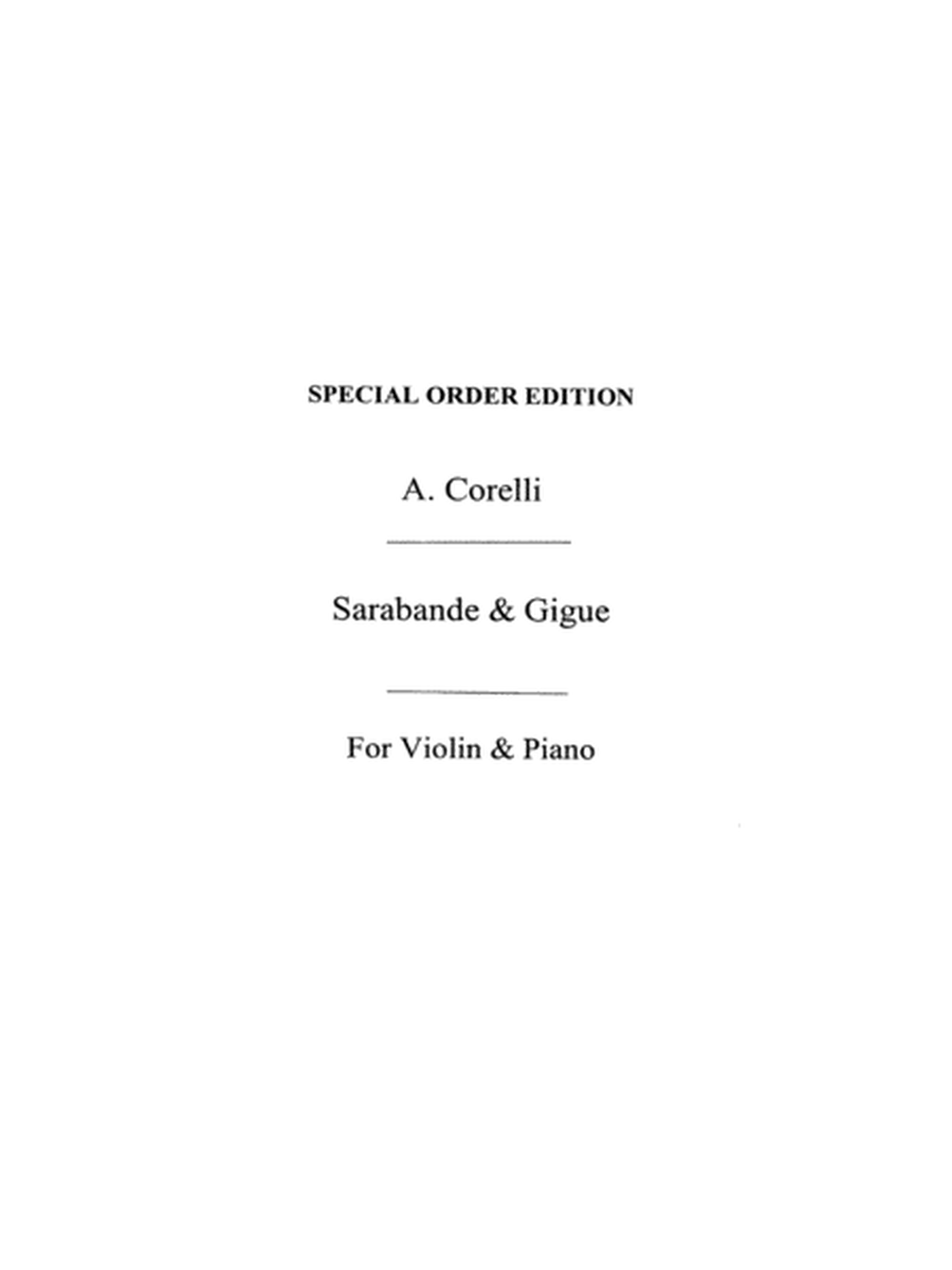 Sarabande And Gigue For Violin And Piano