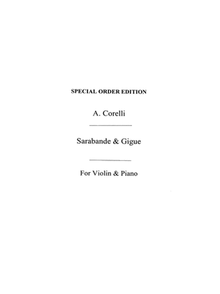 Book cover for Sarabande And Gigue For Violin And Piano