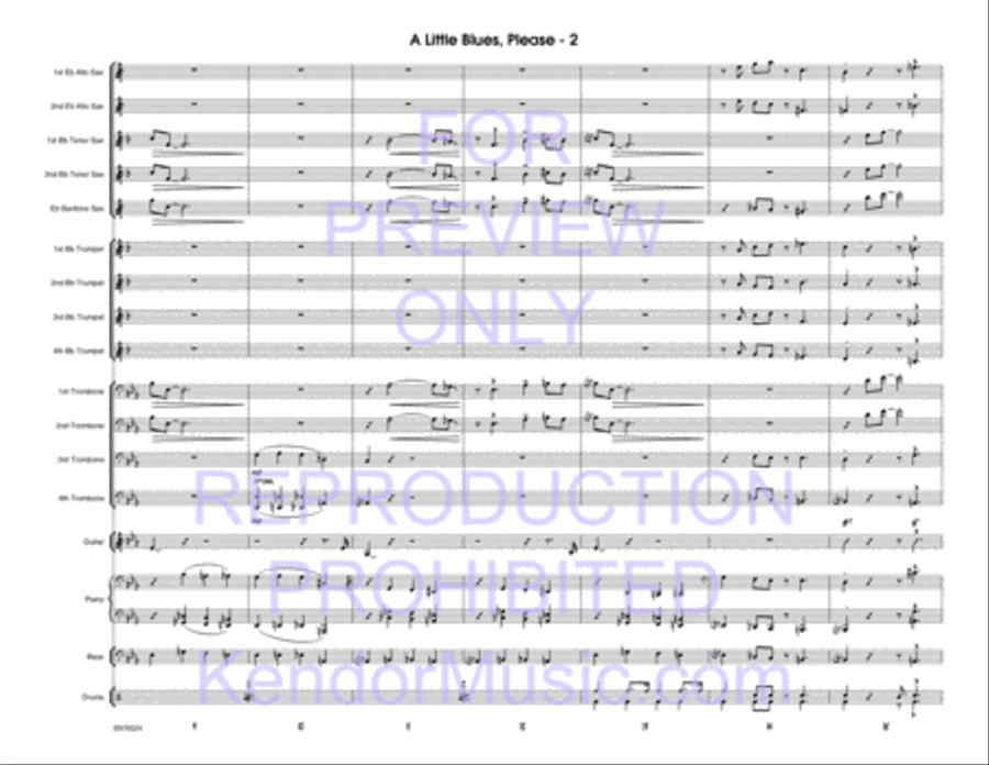 Little Blues, Please, A (Full Score) Jazz Ensemble scores gallery preview page 3