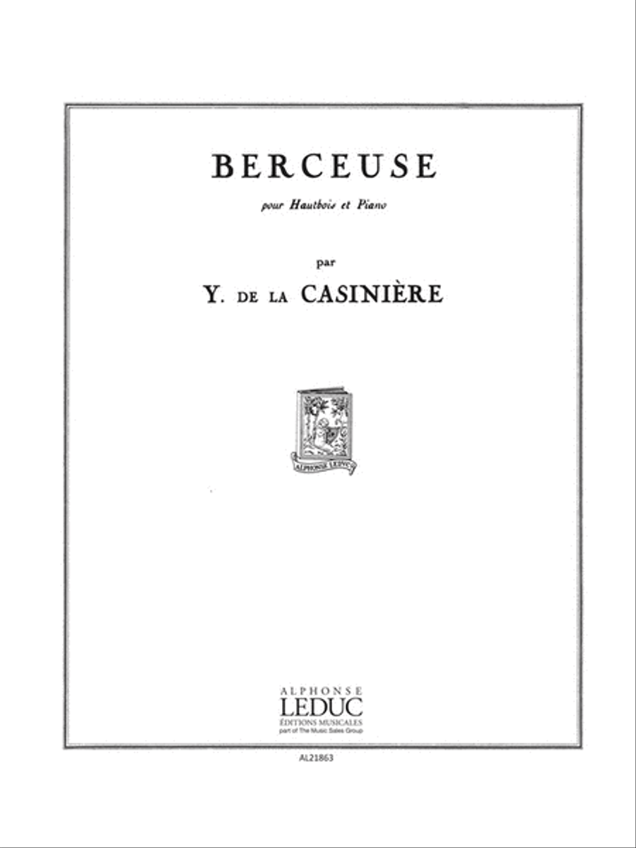 Berceuse (oboe & Piano) Berceuse (oboe & Piano) Piano Accompaniment scores gallery preview page 1