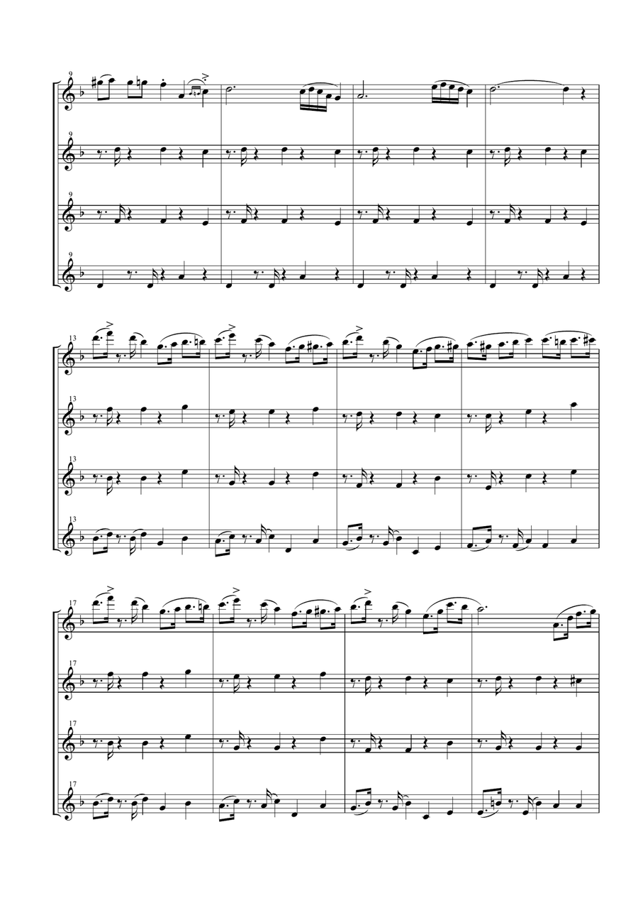 Take Five Woodwind Quartet scores gallery preview page 4