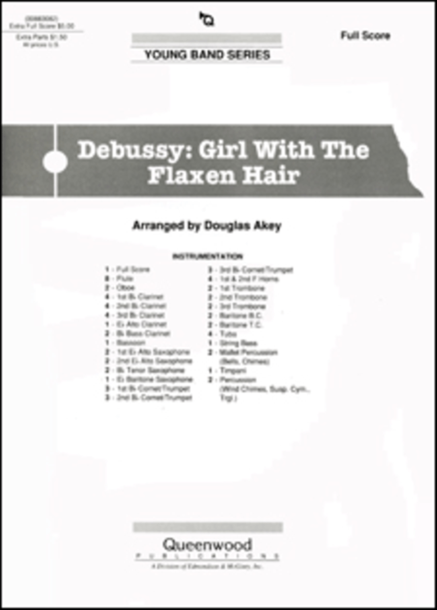 Debussy: Girl with the Flaxen Hair - Score Concert Band scores gallery preview page 1