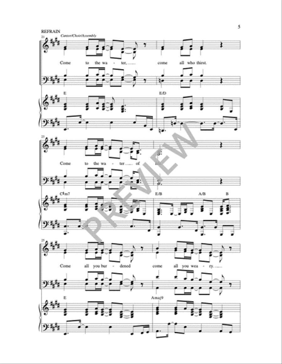Come to the Water Come to the Water 4-Part scores gallery preview page 10
