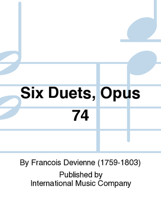 Book cover for Six Duets, Opus 74