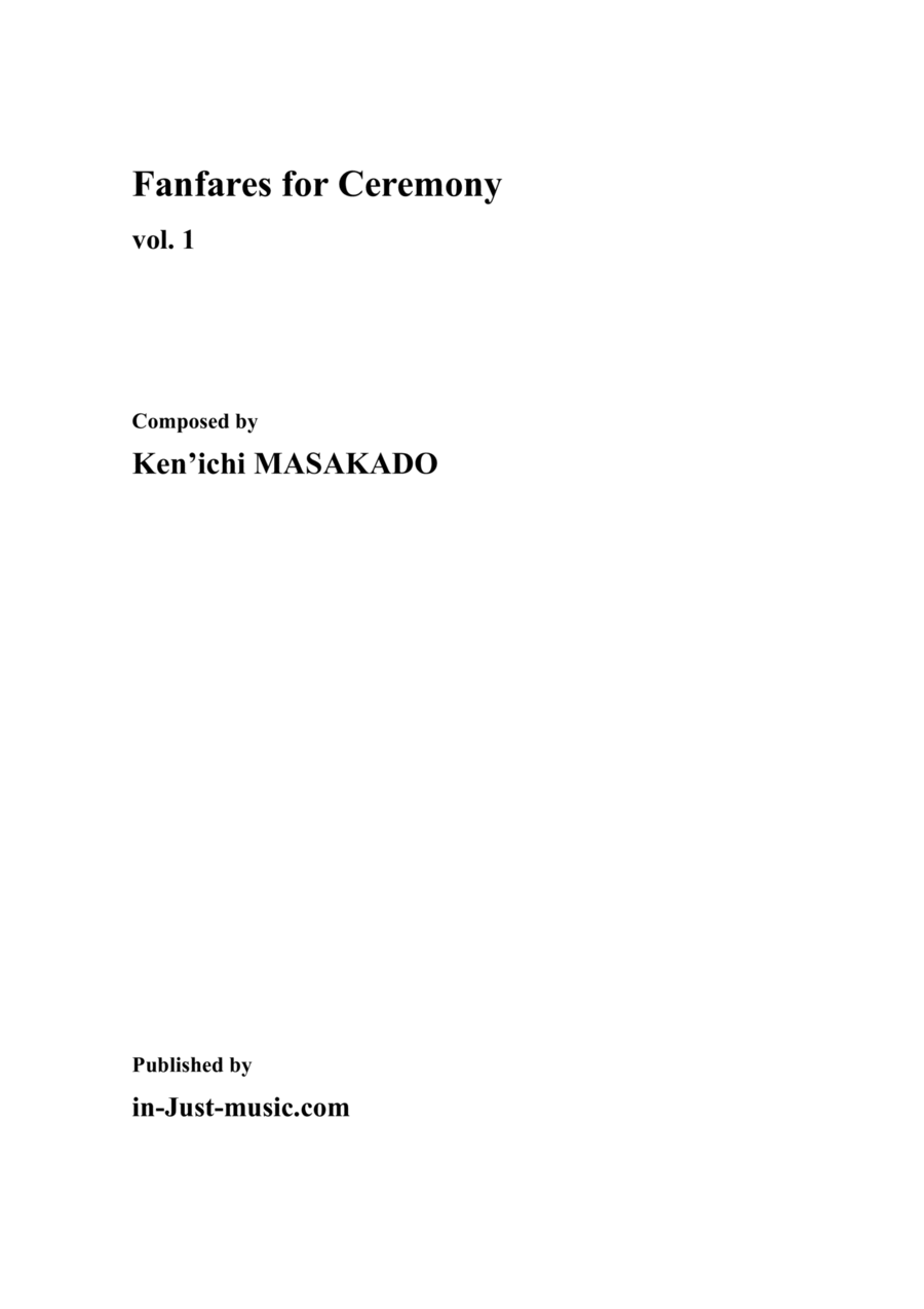 Fanfares for Celemony vol.1 (score & parts) Set of Parts scores gallery preview page 1