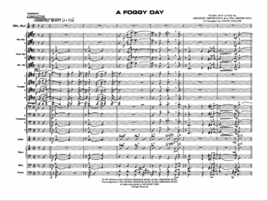 A Foggy Day: Score A Foggy Day: Score Jazz Ensemble scores gallery preview page 2