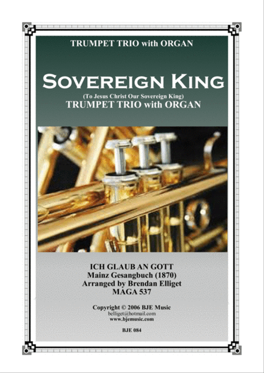 Sovereign King - Trumpet Trio with Organ Score and Parts PDF Trumpet Trio scores gallery preview page 1