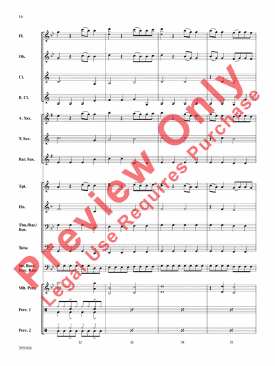 Like Money Concert Band scores gallery preview page 17