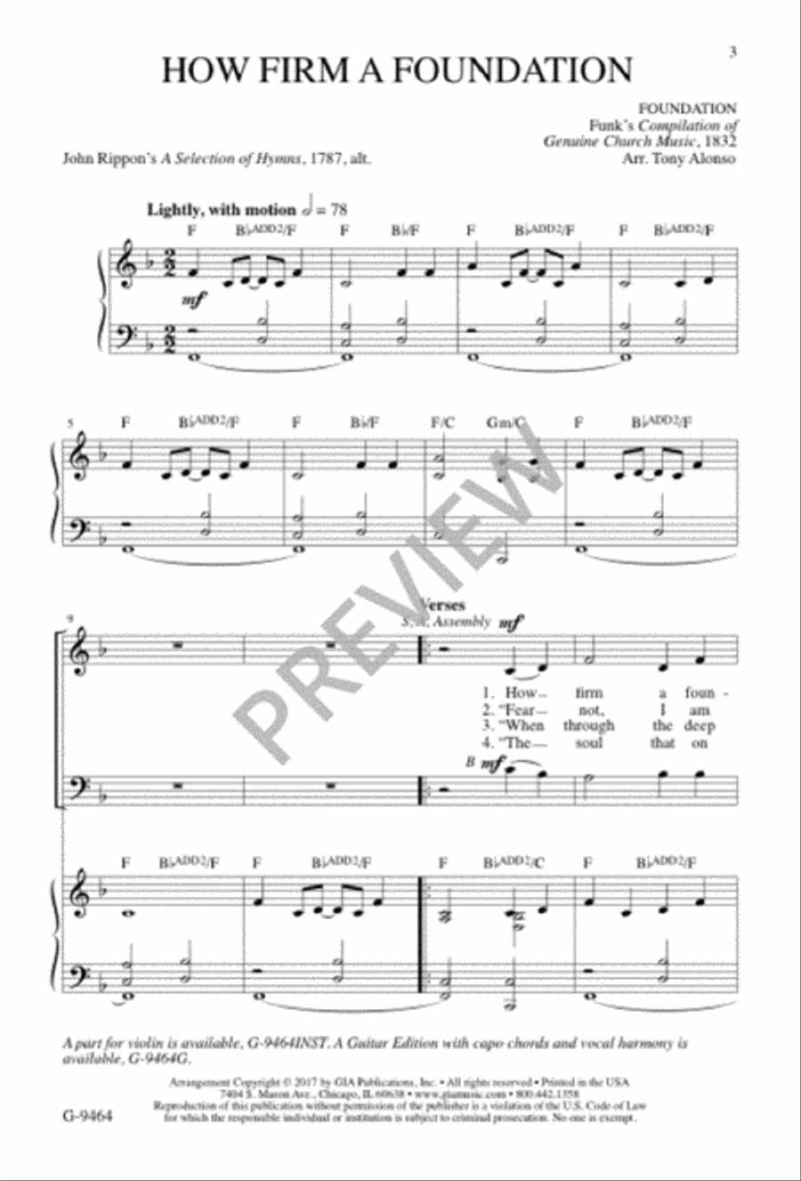 How Firm a Foundation 3-Part scores gallery preview page 4