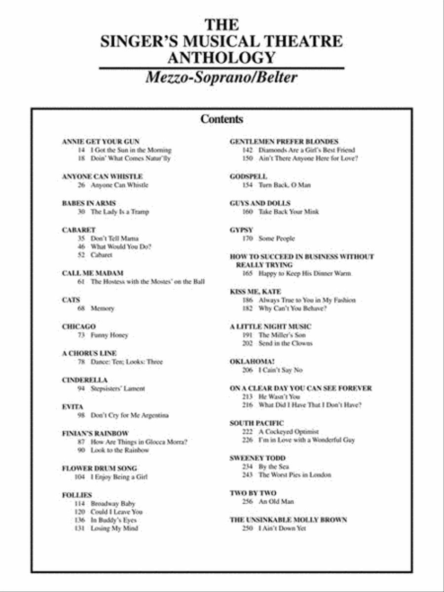 The Singer's Musical Theatre Anthology – Volume 1, Revised Mezzo-Soprano Voice scores gallery preview page 4