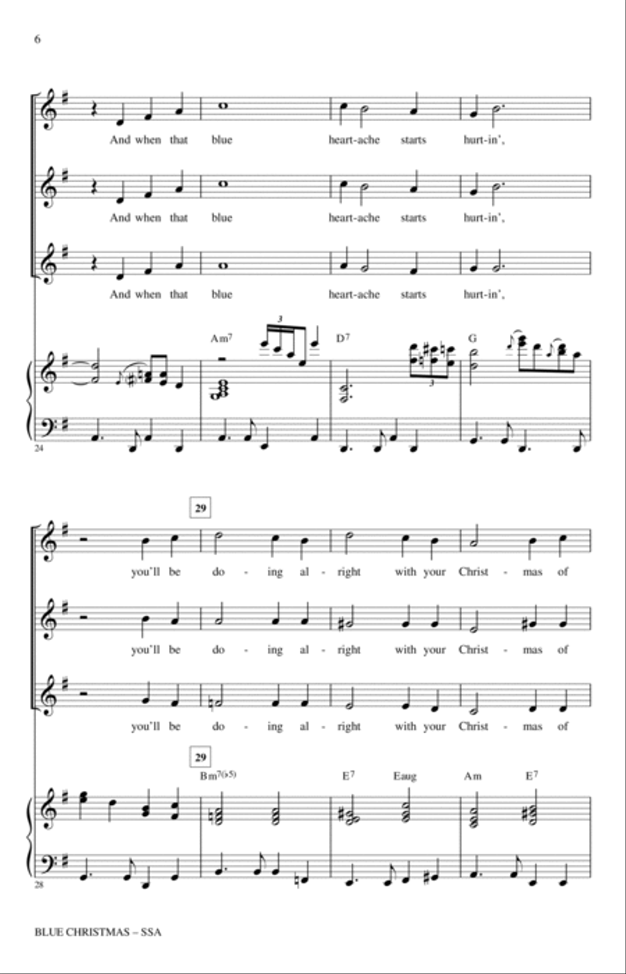 Blue Christmas SSA scores gallery preview page 4