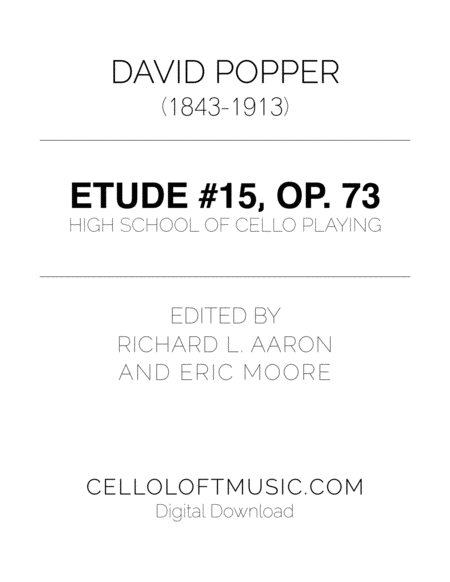 Popper (arr. Richard Aaron): Op. 73, Etude #15