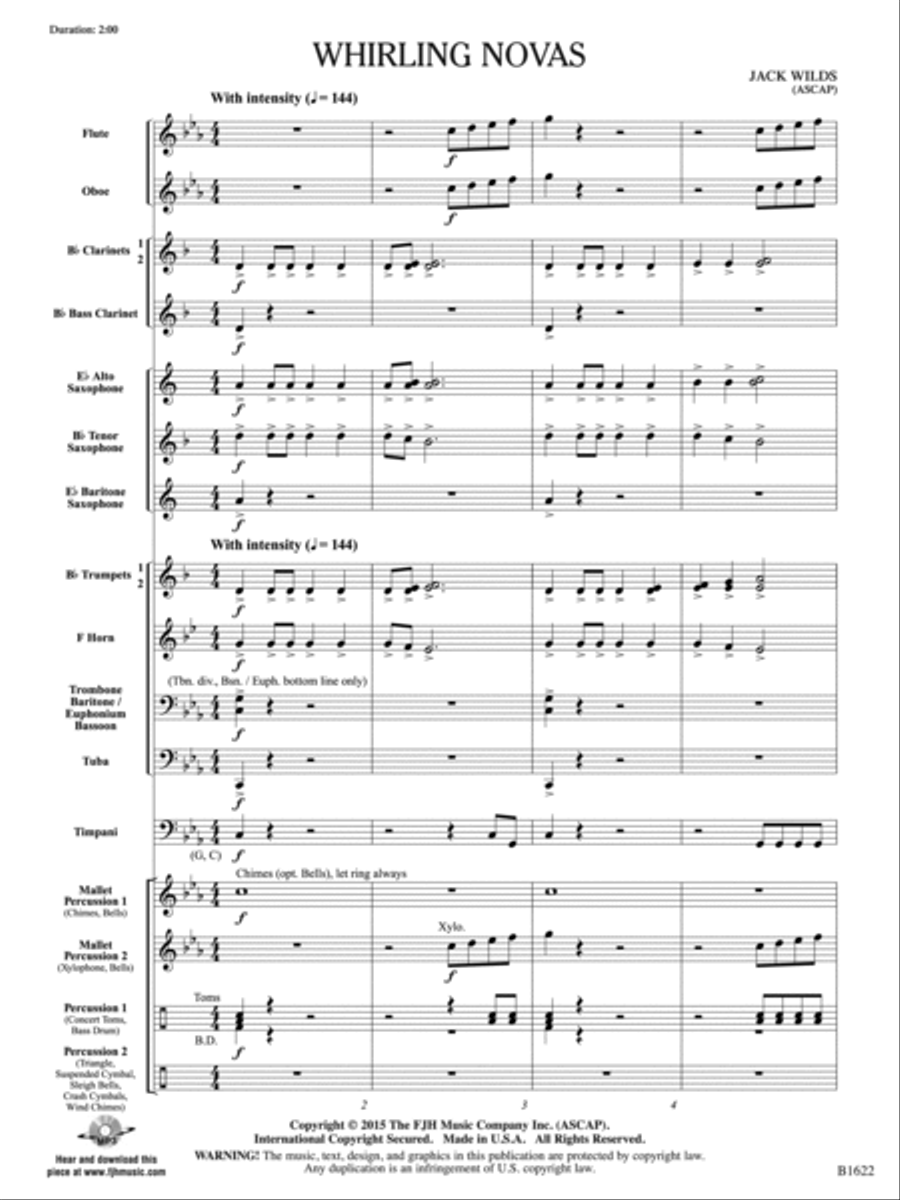 Whirling Novas: Score Concert Band scores gallery preview page 3