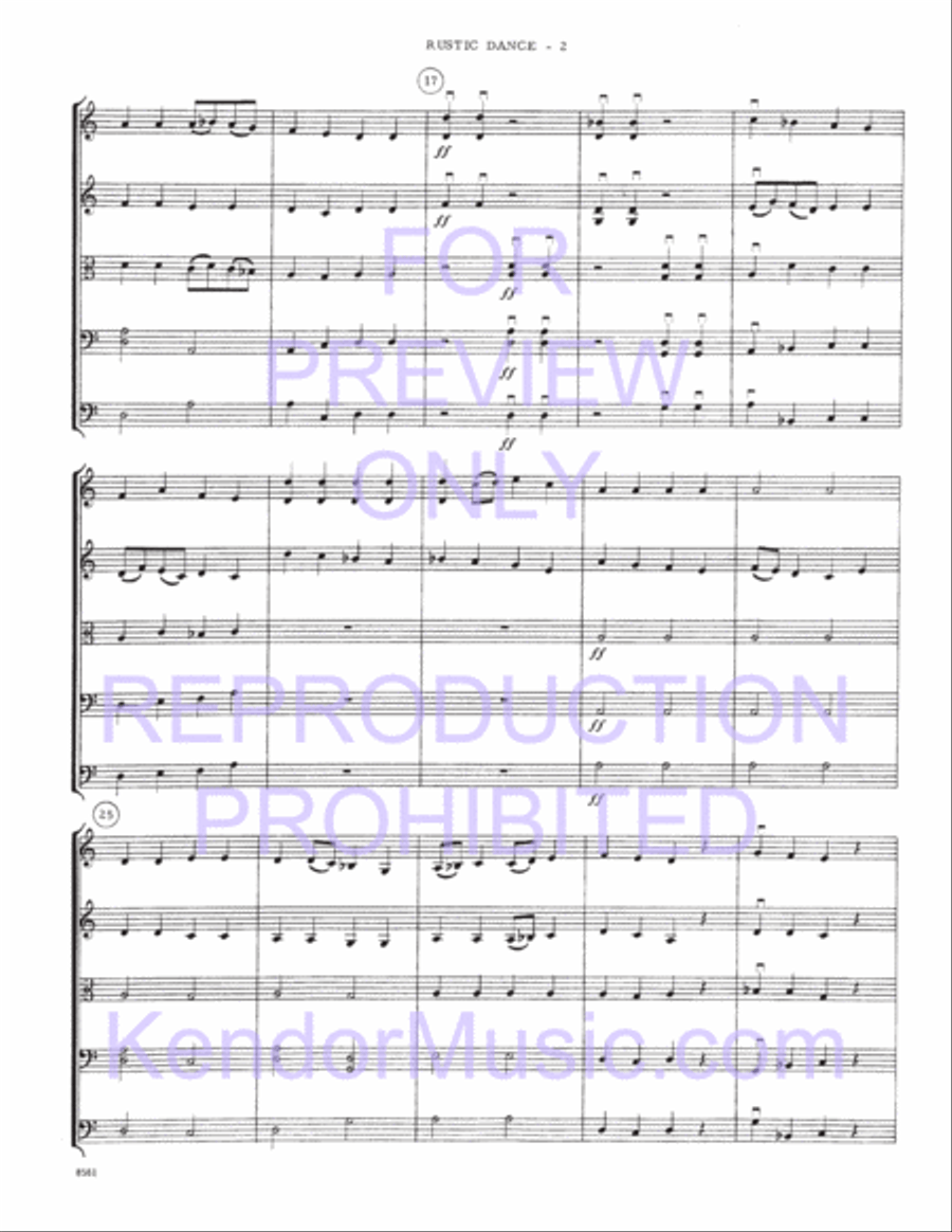 Rustic Dance Rustic Dance String Orchestra scores gallery preview page 4