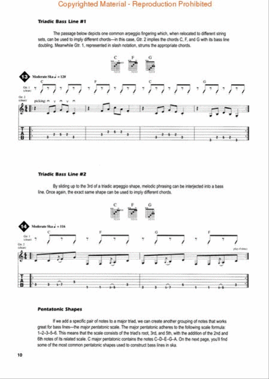 Ska Guitar Guitar Tablature scores gallery preview page 3